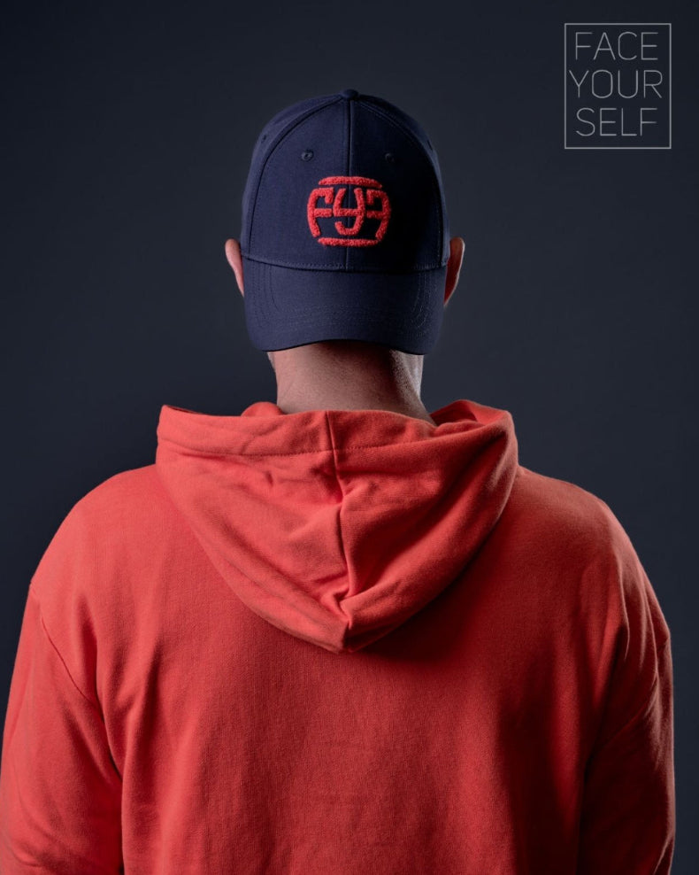 Casquette POWER unisexe Navy logo Orange