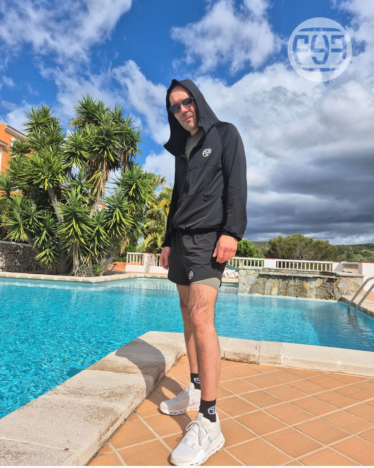 Short sport homme EXCEED Black Kaki