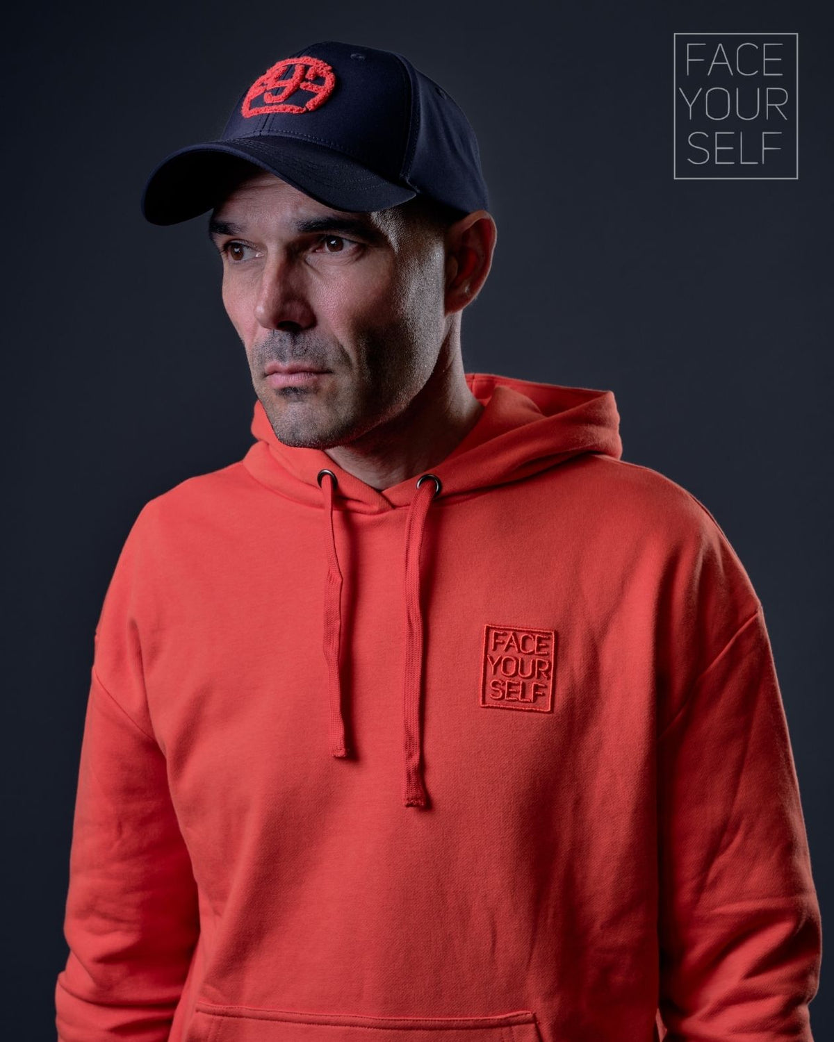 Casquette POWER unisexe Navy logo Orange