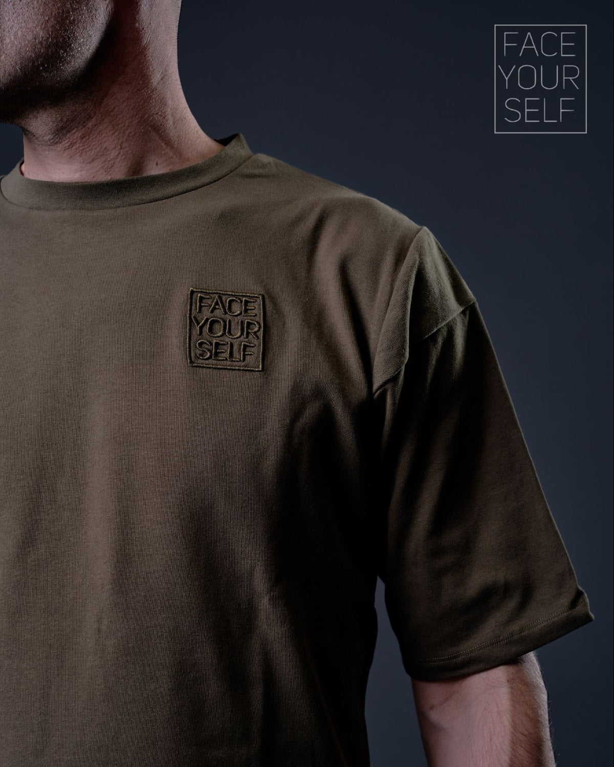 Tee shirt unisexe BELIEVE kaki