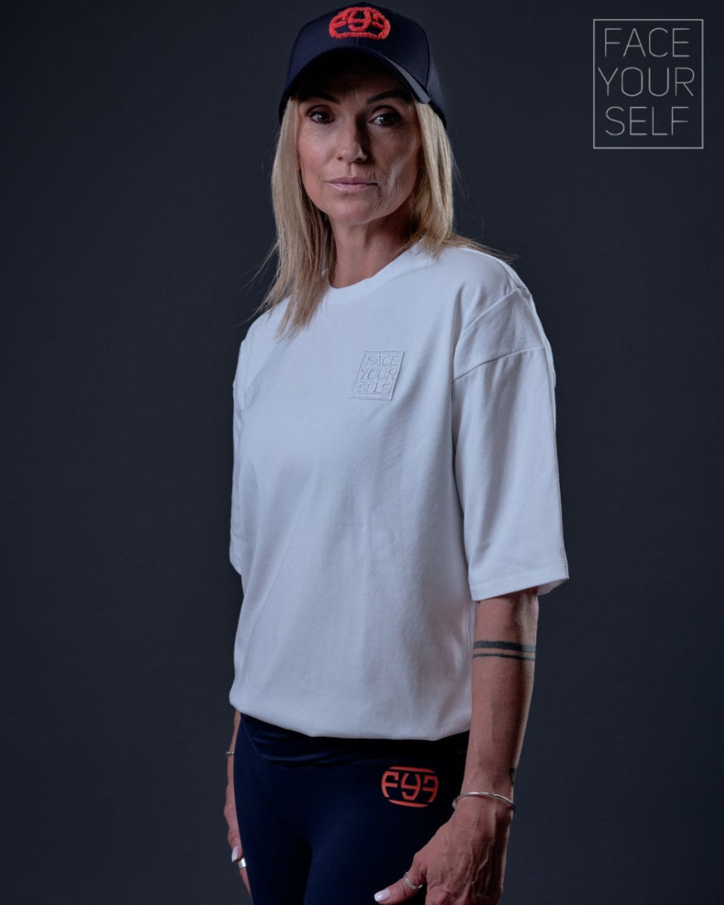 Casquette POWER unisexe Navy logo Orange