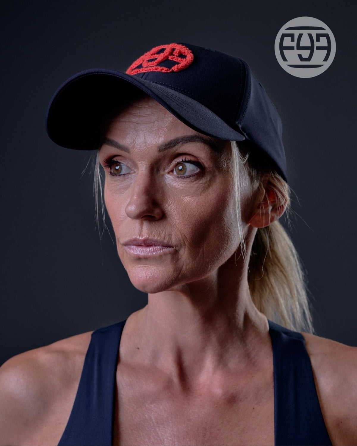 Casquette POWER unisexe Navy logo Orange