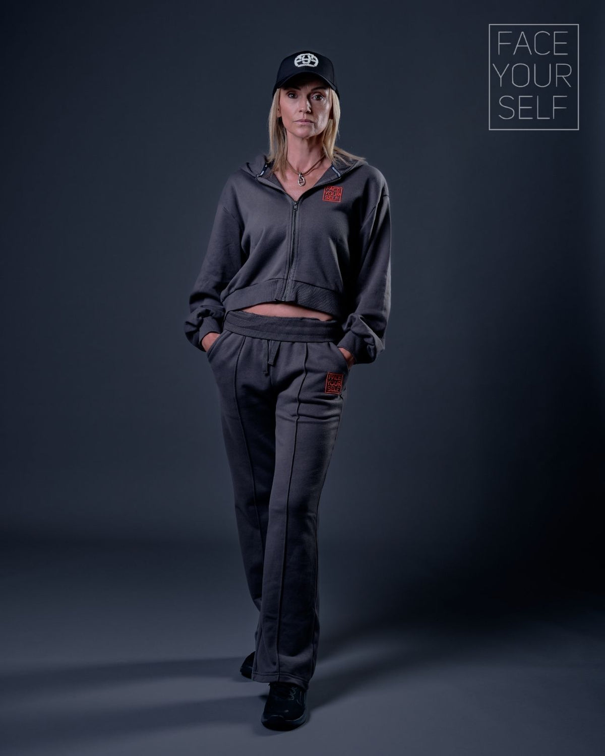 Pantalon survêtement femme HOPE gris foncé