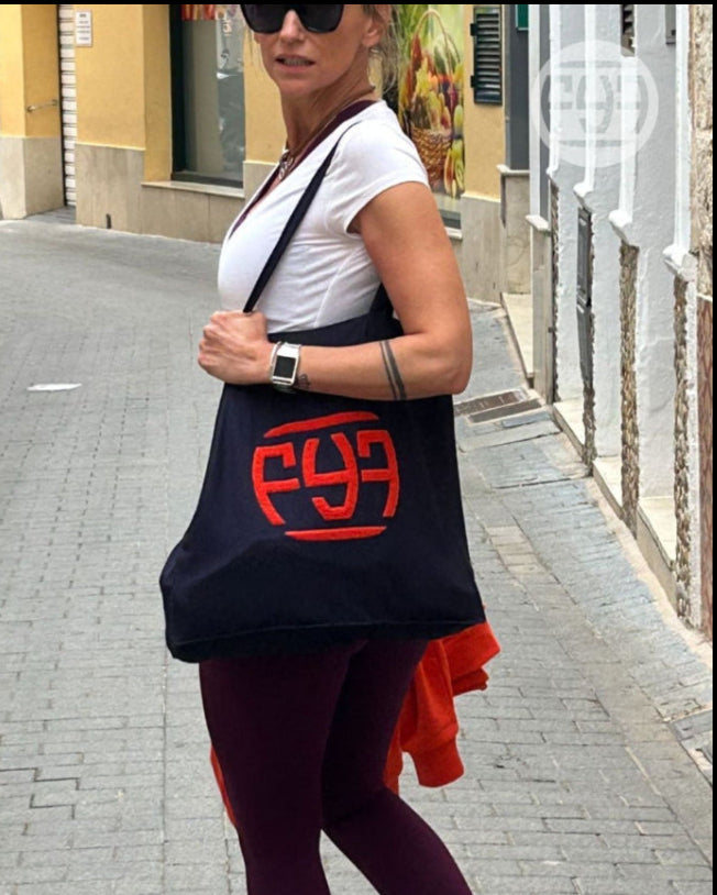 Tote Bag universel MOOVE Navy logo brodé Orange